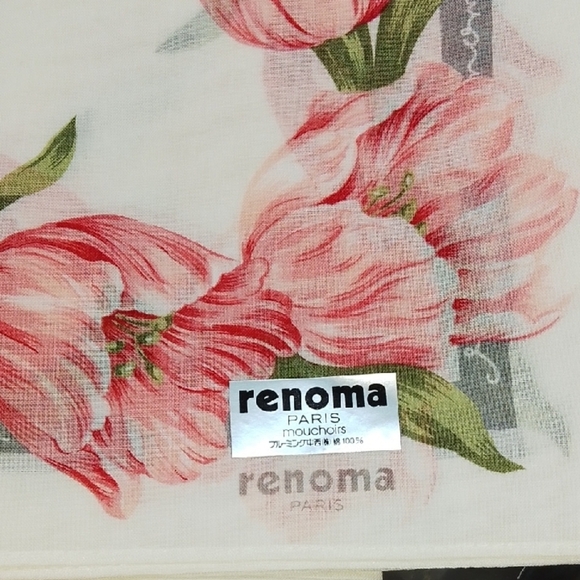 Renoma Paris Floral Handkerchief - Picture 9 of 10